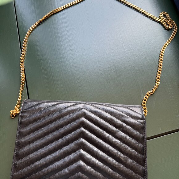 yves saint laurent crossbody small black purse - Picture 2 of 5